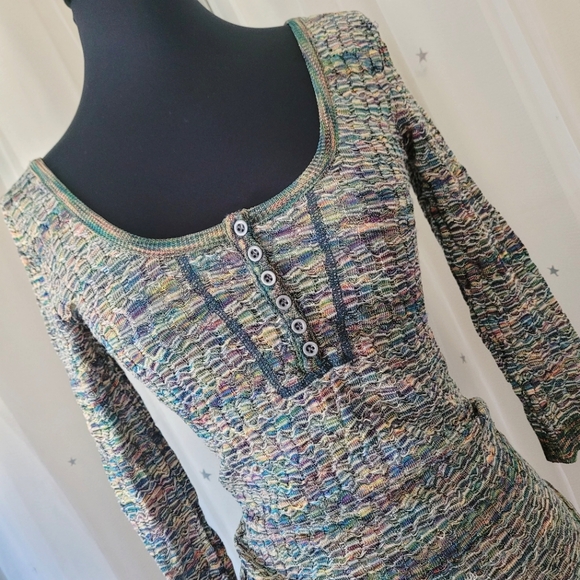 🍒FREE PEOPLE🍒 VINTAGE BODYCON MINI DRESS - Picture 1 of 8